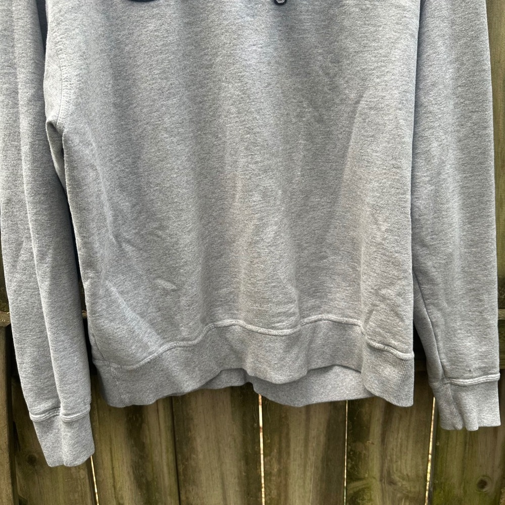 Champion Powerblend Script Logo Crewneck Sweatshirt Gray Pullover Fleece Size XL - Picture 4 of 11